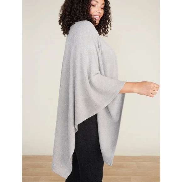 Barefoot Dreams #455 Women's Gray CozyChic Lite® Weekend Wrap Shawl Sweater - Picture 3 of 15
